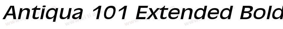 Antiqua 101 Extended BoldItalic字体转换